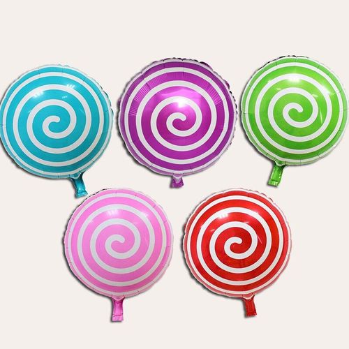 Ballons Ronds Colorés En Aluminium, 5 Pièces, En Forme De Sucette, Moulin À Vent, À Hélium, Jouet Pour Bébé, Fournitures De Décoration Pour Demande De Mariage D'anniversaire