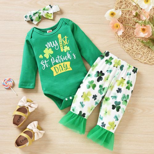 Ensemble Haut Décontracté Pour Filles, Barboteuse Imprimée, Pantalon, Vêtements De Jour Pour Petites Filles