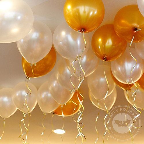 Ballon Blanc Doré En Latex Perlé, 12 Pouces, 100 Pièces, Décoration De Costume Pour Fête D'anniversaire, Mariage, Réception-Cadeau Pour Bébé