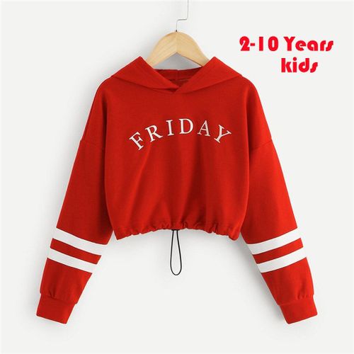 Sweat-Shirt À Capuche Pour Jeunes Filles | Avec Des Mots Rayés Imprimés, Sweat-Shirt À Capuche, Sweat-Shirt, Vêtement Pour Bébé Et Jeune Fille