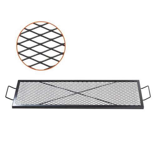 Grille de Cuisson Rectangulaire-VEVOR-111x38 cm-Grille de Barbecue en Acier-Charge de 20 kg-Foyer Braséro BBQ Grillade Pique