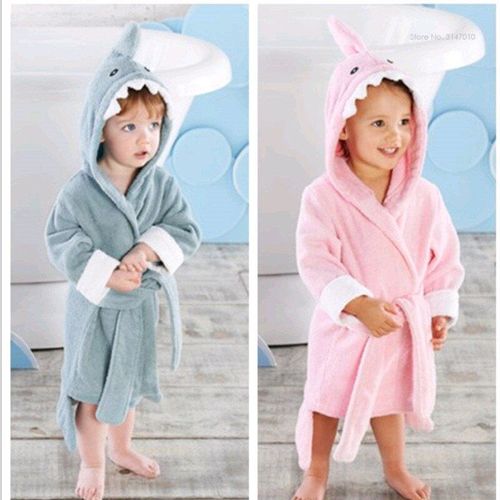 Robe À Capuche Pour Bébé De 2 À 6 Ans, Vêtements De Nuit Pour Fille Et Garçon, Motif Animal De Dessin Animé, Serviette De Bain, De Plage, Peignoir Doux, Pyjama Pour Enfant