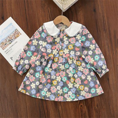 Robe Princesse À Manches Longues Motif Floral Peter Pour Filles, Vêtement Long Et Décontracté Avec Imprimé Floral, Pour Bal De Promo Du Nouvel An 2022