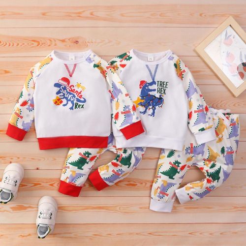 Ensemble De No?l Et Pull ? Manches Longues Et Pantalons, Motif Dinosaure, Dessin Anim?, Haut Pour B?b?, Fille Et Gar?on, Automne, Hiver