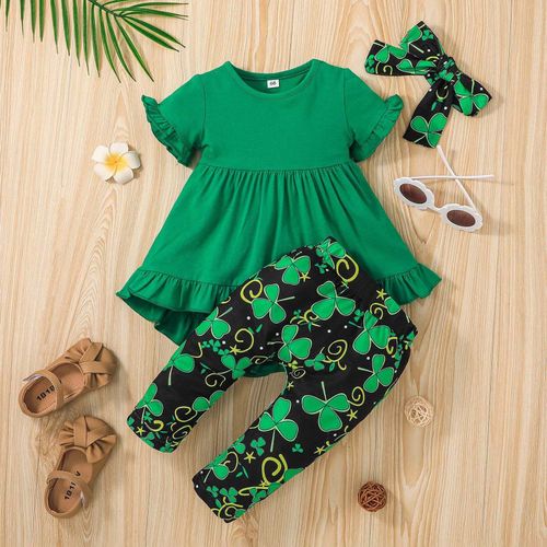 Ensemble Pantalon De Jour Pour Filles, Vêtements D'hiver Décontractés Pour Bébés, Imprimé St.Patrick