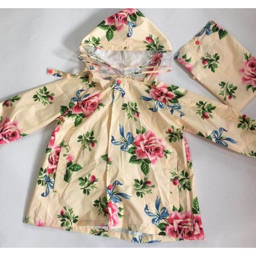 Manteau De Pluie Imprimé Floral Pour Enfants, Vêtements Légers Pour Filles Et Garçons