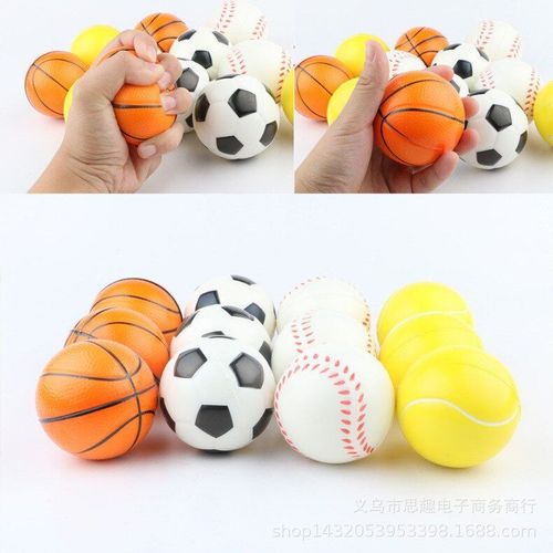 Balle À Presser 6.3cm, Jouet De Football, Basket-Ball, Mousse Douce Anti-Stress, Jouets De Tennis Pour Enfants