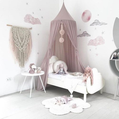 Moustiquaire Suspendue En Forme De Dôme Pour Enfants, Literie Pour Bébé, Canopée En Coton, Couverture De Lit, Rideau Pour Enfants, Décoration De La Maison