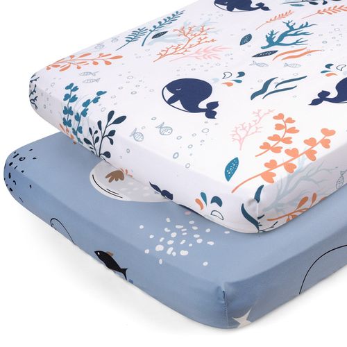 Drap De Lit Pour Nouveau-Né 130x70 Cm, Imprimé Dessin Animé, Couverture De Matelas Pour Bébé