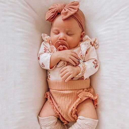Barboteuse Bébé Fille Dentelle Sans Manches Avec Bandeau - Ensemble Princesse Volants Pour Nouveau-Né
