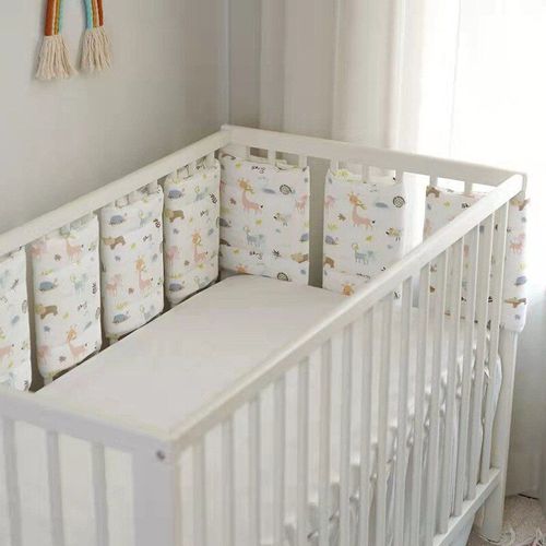 Tissu De Clôture De Berceau En Coton Pour Bébé, Couverture De Clôture De Nouveau-Né Anti-Collision Respirante Lavable En Machine, Décor De Chambre 4 Saisons