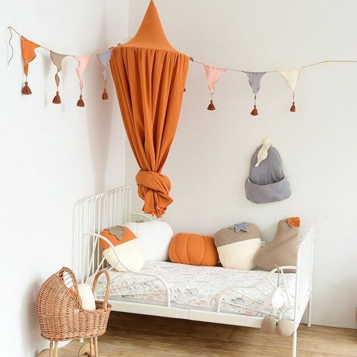 Canopée Suspendue En Coton Style Princesse Nordique, À Volants, Décoration De Chambre D'enfant, Rideau De Lit, Moustiquaire, Tente Dôme, Literie