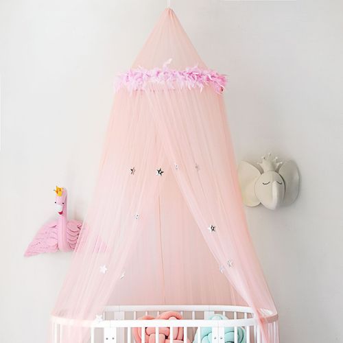 Moustiquaire En Plumes Pour Chambre De Bébé, Rideau De Lit Pour Enfant, Canopée, Filet De Lit, Tente, Château De Princesse, Décoration, Accessoires Pour Chambre De Filles