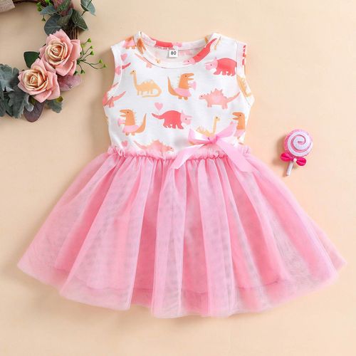 Robe De Princesse En Maille Pour Enfants, Avec Imprimé De Dinosaures, Vêtements D'école Pour Filles, À La Mode, Costume De Princesse Pour Tout-Petits
