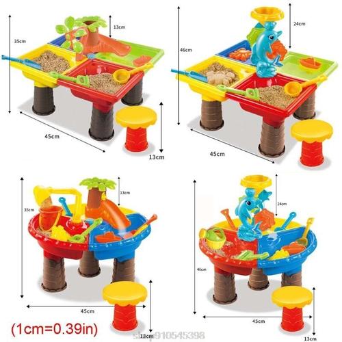 Table De Jeu De Sable Et D'eau Pour Enfants, Jeu De Fosse À Sable Pour Jardin, Bord De Mer En Plein Air, Jouet De Plage Pour Enfants N06 20, Livraison Directe