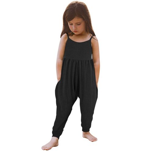 Combinaison Une Pièce Pour Filles De 1 À 6 Ans, Salopette D'été, Sans Manches, Avec Poches, Sangle, Vêtements Pour Enfants