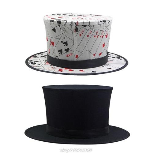 Chapeau De Magicien Noir Repliable, Astuces Magiques De Printemps, Accessoire Essentiel, Accessoires De Scène D25 20, Livraison Directe