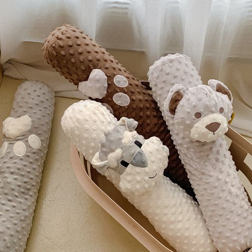 Oreiller Réconfortant Pour Bébé, Coussin Cylindrique Pour Nouveau-Né, Chiot, Ours, Anti-Sursaut, Tour De Lit, Anti-Chute