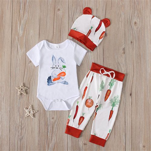 Ensemble De Vêtements Pour Bébés Garçons, Barboteuse Lapin, Pantalons Pour Bébés, Hauts De Pâques, Tenues Pour Filles, Chapeau, Ensemble De Vêtements Pour Garçons