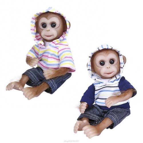 Poupée Pour Nouveau-Né Singe 8 Pouces, Jouet Interactif Pour Bébé, Cadeau De Noël, De Nouvel An, De Détente, Livraison Directe, My16 22
