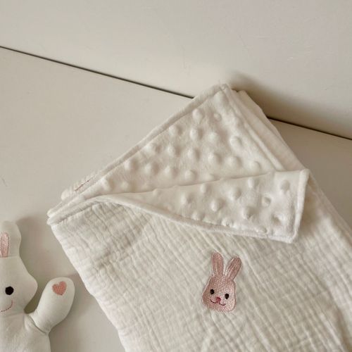 Couverture R?confortante Pour Nouveau-N?, Pour L'automne Et L'hiver, Avec Climatisation, Couette Pour B?b?, Ours En Lapin, Housse De Poussette Et De Berceau