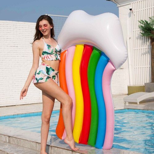 Grand Anneau De Natation Pour Adultes, Arc-En-Ciel, Lit Flottant, Radeau, Matelas Gonflable, Plage, Cercle De Natation, Jouets De Fête