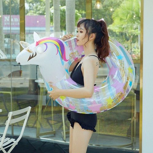 Matelas Gonflable Licorne Pour Piscine, Anneau De Natation Pour Adultes, Lit Flottant Pour Enfants, Piscine De Plage