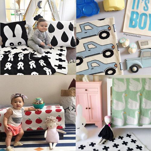 Couvertures Tricotées Pour Nouveau-Né, Couette En Coton Super Douce Pour Bébé, Filles Et Garçons, Couverture De Poussette, Enveloppe Pour Enfant