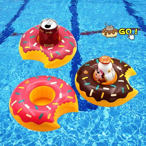 Porte-Boisson Gonflable, Porte-Gobelet À Donuts Et Cerise, Pour Flotteur De Piscine, Anneau De Natation, Porte-Boisson, Accessoires De Fête