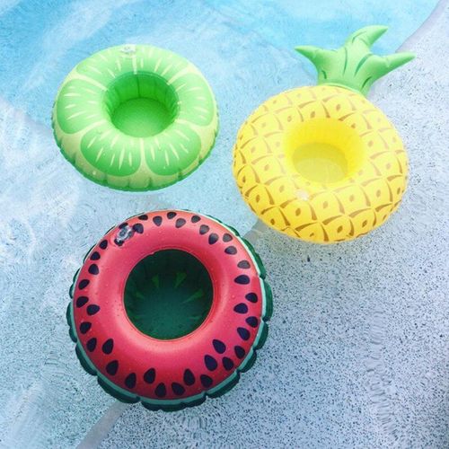 Porte-Gobelet Gonflable Pour Piscine, Ananas, Citron, Flotteur, Anneau De Natation, Boisson, Bière, Porte-Boisson, Fête Amusante