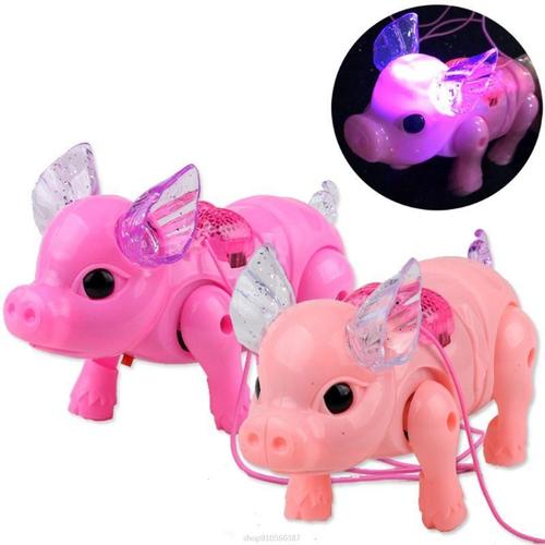 Jouet Animal Musical En Plastique R1wf Pour Enfants, Fournitures De Soulagement Du Stress, Poupée Cochon Réaliste, Jouet Drôle Avec Action Amusante