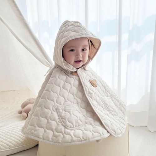 Capuche Coupe-Vent Pour Nouveau-Né Garçon Et Fille, Manteau Chaud En Coton Épais, Vêtements D'extérieur