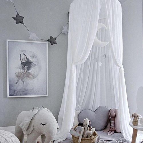 Moustiquaire Canopée Pour Bébé, Rideau De Lit, Filet De Lit, Tente De Jeu Princesse Rose Pour Filles, Décoration De Chambre D'enfant