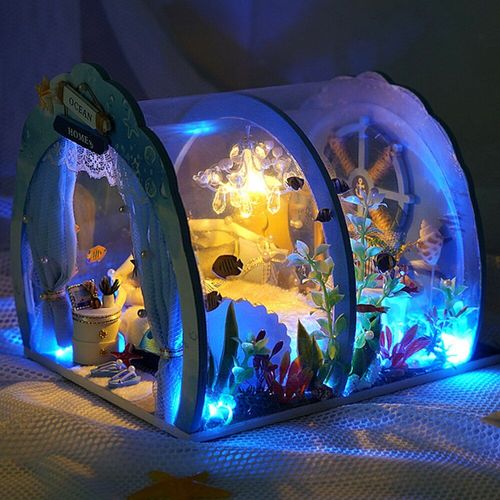 Maison De Poupée Miniature En Bois 3d, Kit De Jouets Miniatures, Maison De Poupée, Cabane De Jardin, Cadeau D'anniversaire Pour Enfants, Saint Valentin, Noël, Diy