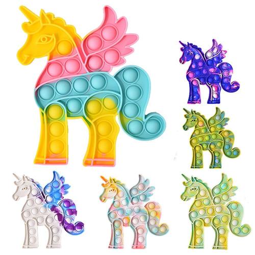 Jouet De Fidget Licorne Kawaii, Bulle Sensorielle Pour Enfants, Besoin De Pop-It, Fossette Simple, Anti-Stress, Calendrier