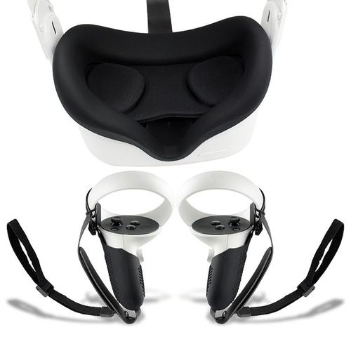 Kit De Housse De Protection En Silicone Vr 10 En 1 Accessoires Vr Pour Oculus Quest 2 (Noir)