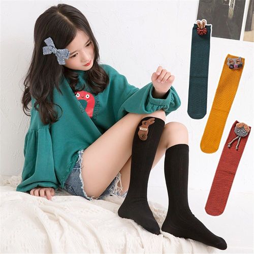 Chaussettes Hautes En Coton Pour Enfants, Nouvelle Collection Automne Hiver, Chaussettes De Sport Tendance Pour Filles