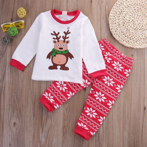 Ensemble De Vêtements De Noël En Coton Pour Enfants, Hauts À Manches Longues Et Pantalons Décontractés Pour Bébés Filles Et Garçons, Vente En Gros, Tz16