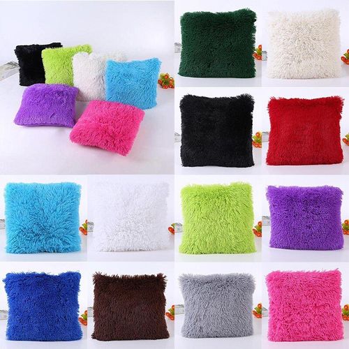 Housse De Coussin En Fausse Fourrure, Taie D'oreiller Décorative En Peluche Douce Et Solide Pour Bébé, Vente En Gros, Pp28