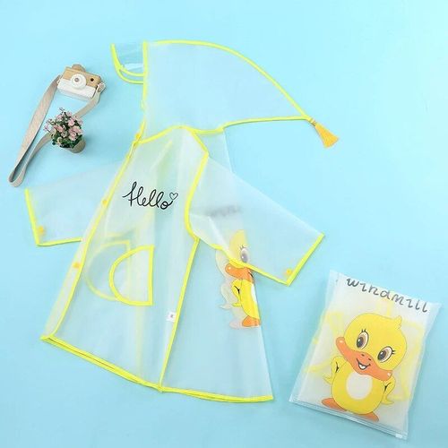 Imperméable À Capuche Pour Enfant, Manteau Complet Pour Bébé, Dessin Animé, Transparent, Mignon, Imperméable