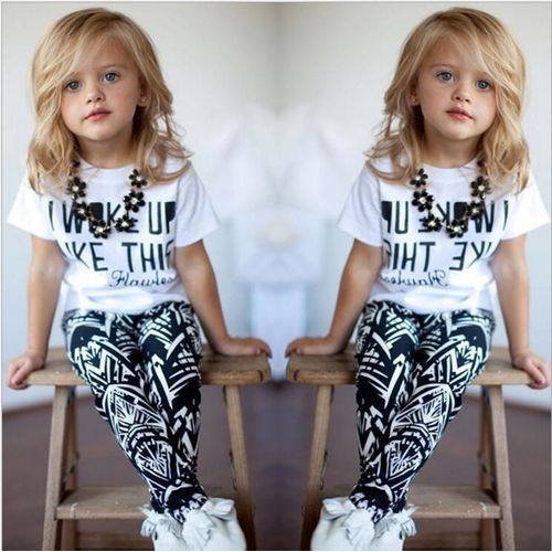 Ensemble De Vêtements D'été Et D'automne À Rayures Pour Filles, Tenue Chemise Et Pantalon Pour Tout-Petits De 2 À 7 Ans, Nouvelle Mode