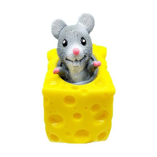 Jouets À Presser Kawaii Avec Souris Et Fromage, Anti-Stress, Réutilisables, Pour Enfants Et Adultes