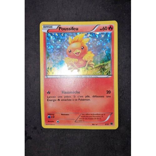 Carte Pokémon Poussifeu 2/12 Promo Holo Macdo 2016  Excellent Fr