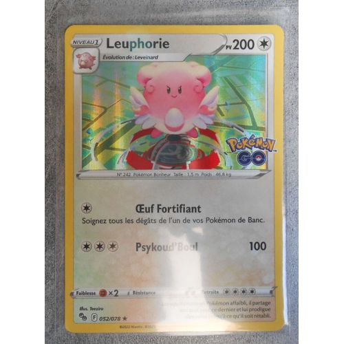 Pokémon Holo Leuphorie 052 / 078 Eb10.5 Epée & Bouclier Pokémon Go