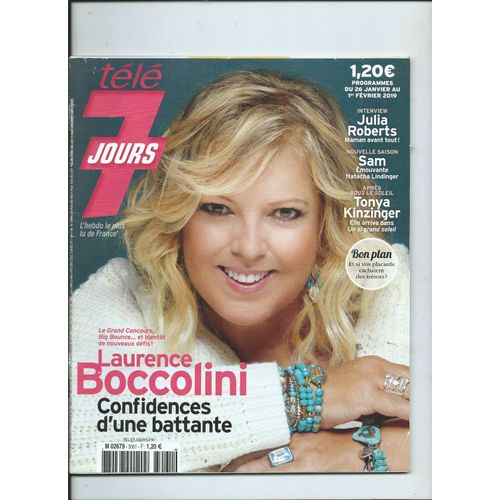 Télé 7 Jours 26/01/2019 Laurence Boccolini, Julia Roberts, Tonya Kinzinger, Charotte Gaccio, Matthieu Chédid, Chantal Lauby, Christophe Willem, Michel Sardou, Uma Thurman
