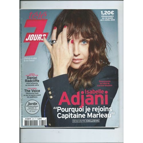 Télé 7 Jours 30/03/2019 Isabelle Adjani, Céline Dion, Agnès Soral, Skald, Noémie Lenoir, Gauvain Sers, Foals, Virginie Efira, Pascal Obispo, Tom Cruise