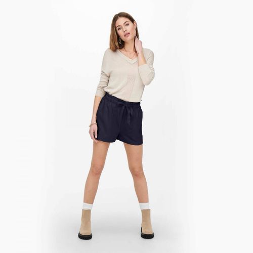 Short Droit Taille Haute Poches Ceinture Femme Only