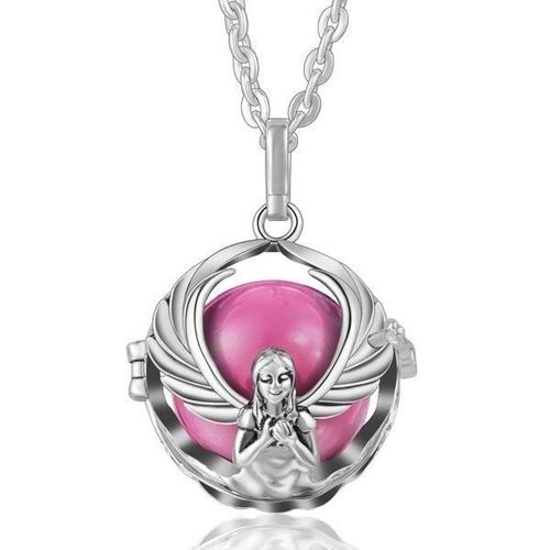 Bola De Grossesse Ange À Ailes Boule Rose Collier Bijou Future Maman