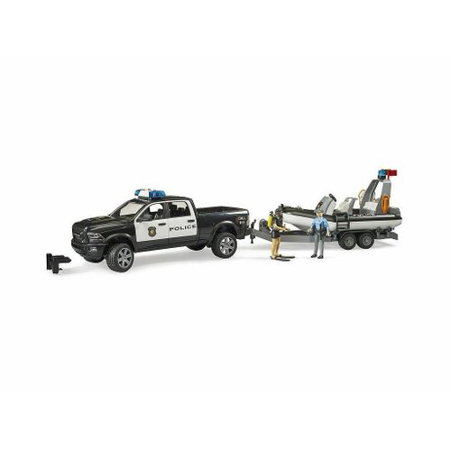 Bruder Ram Voiture De Police Avec Bateau Et 2 Figurines