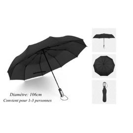 Noir Homme/Homme Parapluie Compact Avec Crochet Poignée ~ 35" Diamètre 